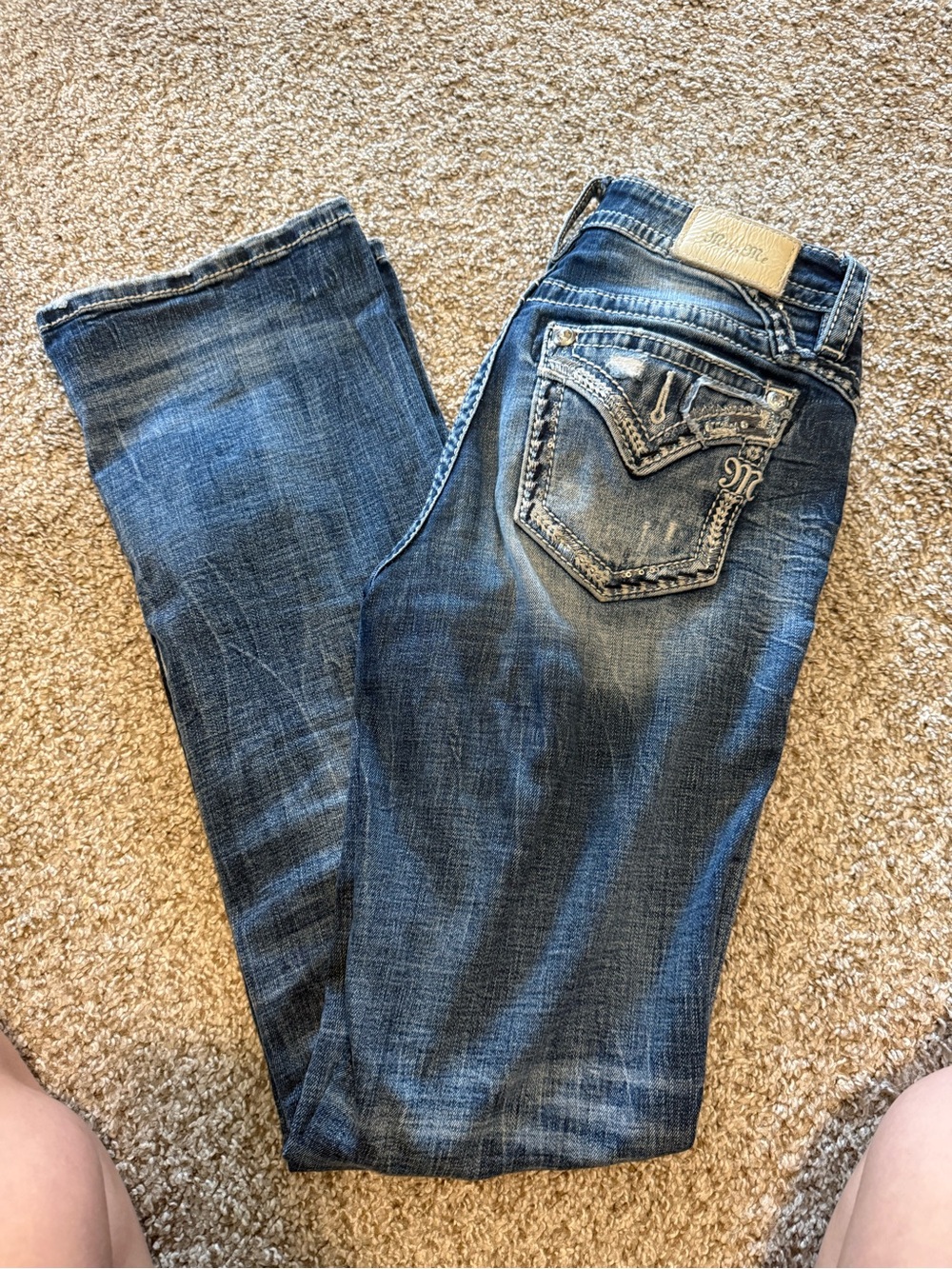 Miss Me Women's Boot Cut Jeans - Medium Blue Wash